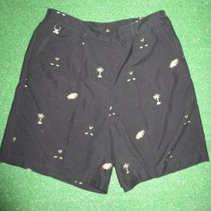 SHORTS BLACK EMBROEDERY GOLF 18 PLUS